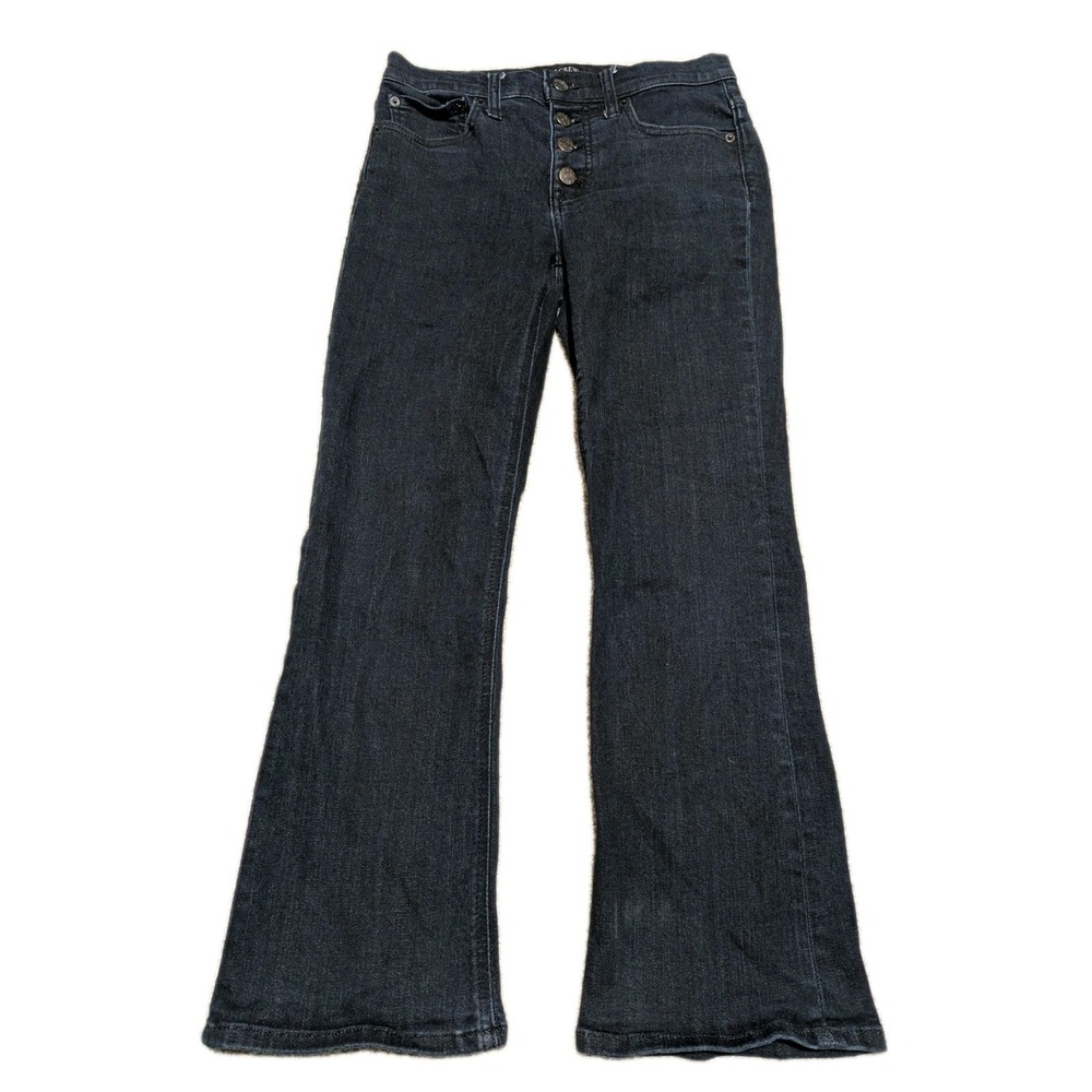 J. Crew Women's Size 25 High Rise Crop Flare Leg Whiskered Mid-Rise 25X24 Jeans